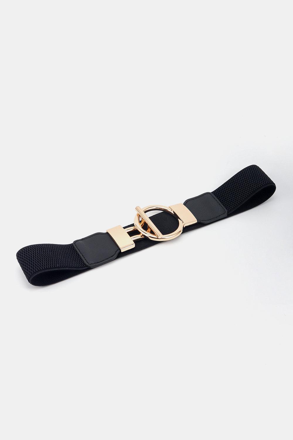 Circle Shape Buckle Zinc Alloy Elastic Waist Belt - MXSTUDIO.COM