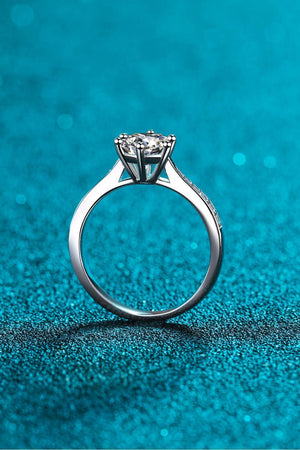 Classic Encrusted Accents 1 Carat Moissanite Ring - MXSTUDIO.COM