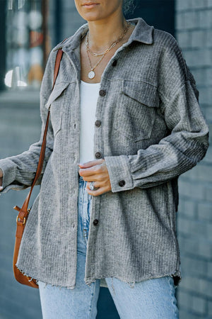 Classic Everyday Button Down Shirt Jacket - MXSTUDIO.COM