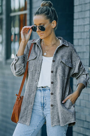 Classic Everyday Button Down Shirt Jacket - MXSTUDIO.COM