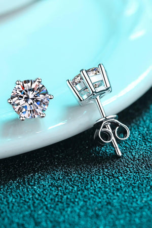 Classic Minimalist 1 Carat Moissanite Stud Earrings - MXSTUDIO.COM