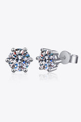 Classic Minimalist 1 Carat Moissanite Stud Earrings - MXSTUDIO.COM