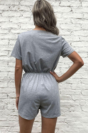 Classically Chic Buttoned Playsuit - MXSTUDIO.COM