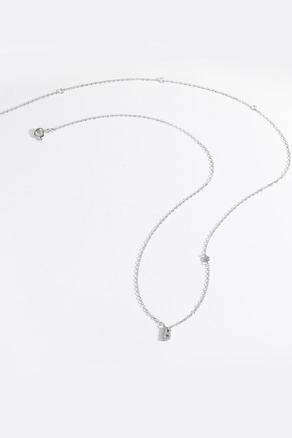 Classy A To F Pendant 925 Sterling Silver Necklace-MXSTUDIO.COM