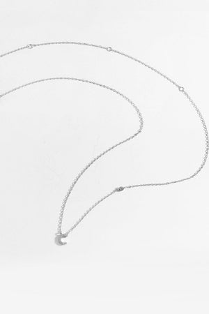 Classy A To F Pendant 925 Sterling Silver Necklace-MXSTUDIO.COM