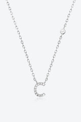 Classy A To F Pendant 925 Sterling Silver Necklace-MXSTUDIO.COM