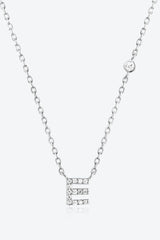 Classy A To F Pendant 925 Sterling Silver Necklace-MXSTUDIO.COM