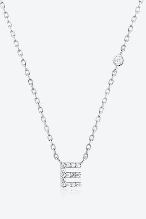 Classy A To F Pendant 925 Sterling Silver Necklace-MXSTUDIO.COM