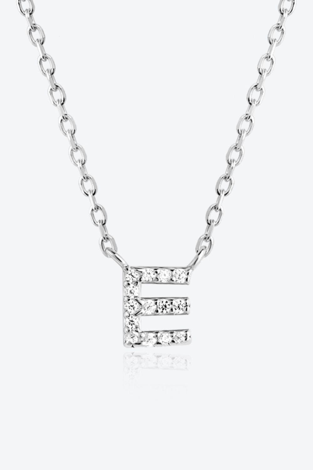 Classy A To F Pendant 925 Sterling Silver Necklace-MXSTUDIO.COM