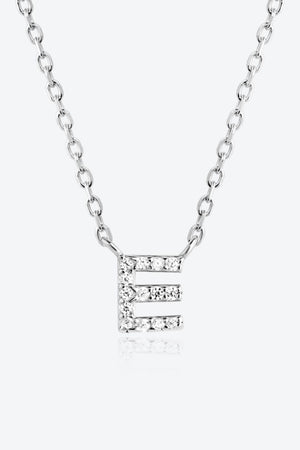 Classy A To F Pendant 925 Sterling Silver Necklace-MXSTUDIO.COM