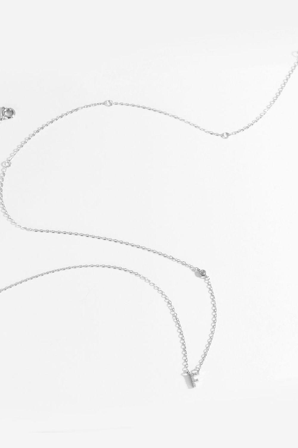 Classy A To F Pendant 925 Sterling Silver Necklace-MXSTUDIO.COM