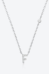 Classy A To F Pendant 925 Sterling Silver Necklace-MXSTUDIO.COM