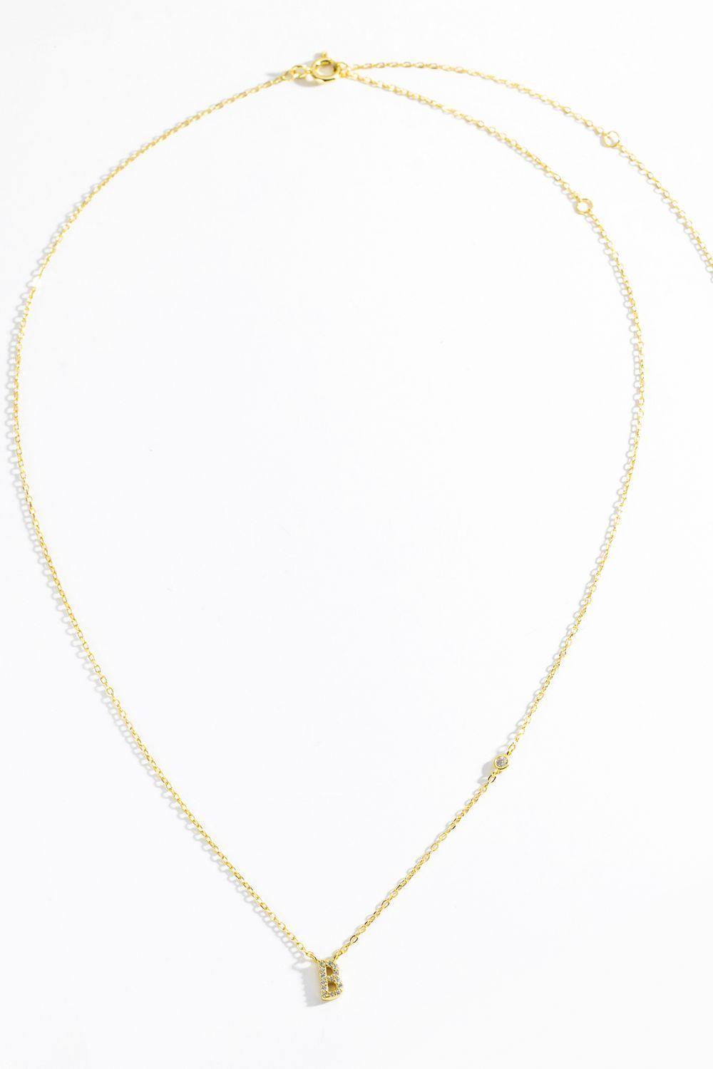 Classy A To F Pendant 925 Sterling Silver Necklace-MXSTUDIO.COM