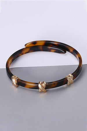 Classy Ambiance Adjustable Tortoiseshell Cuff Bracelet - MXSTUDIO.COM