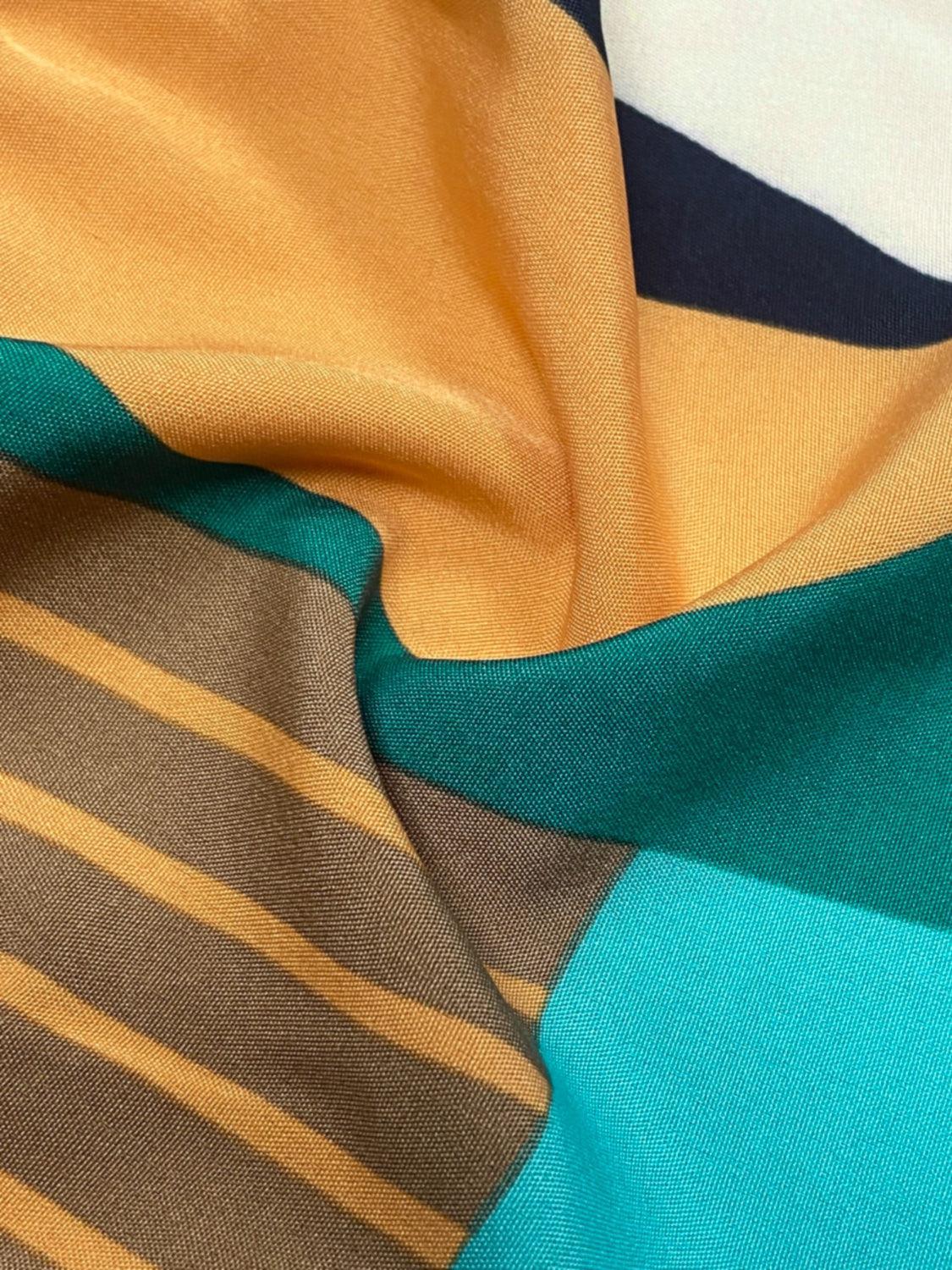 a close up of a multi colored fabric