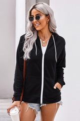 Classy Cotton Blend Full Zip Up Hoodie - MXSTUDIO.COM