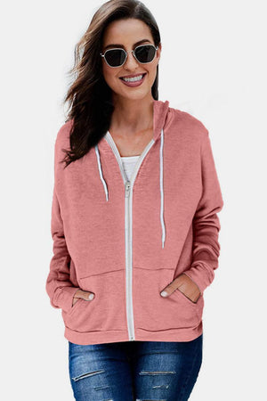 Classy Cotton Blend Full Zip Up Hoodie - MXSTUDIO.COM