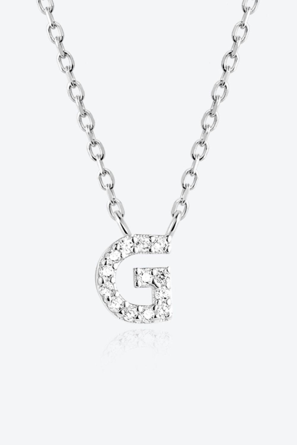 Classy G To K Pendant 925 Sterling Silver Necklace-MXSTUDIO.COM