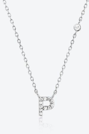 Classy L To P Pendant 925 Sterling Silver Necklace-MXSTUDIO.COM