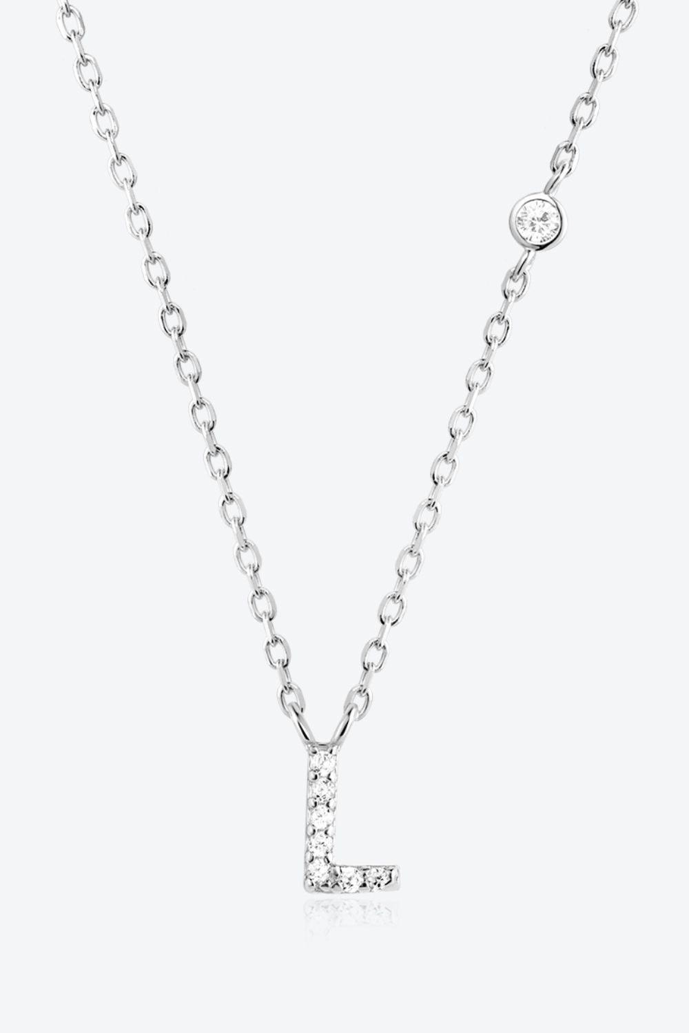 Classy L To P Pendant 925 Sterling Silver Necklace-MXSTUDIO.COM