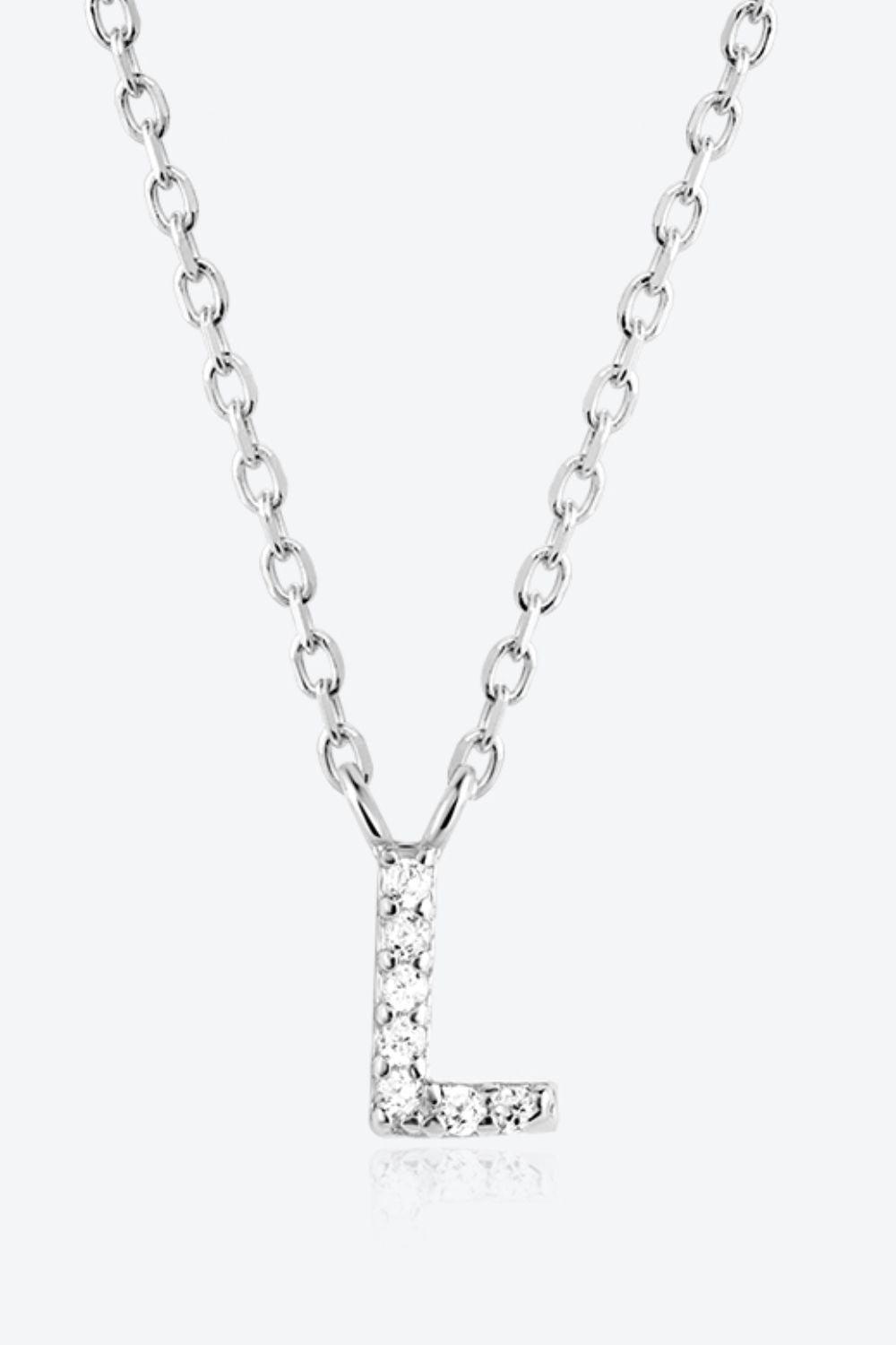 Classy L To P Pendant 925 Sterling Silver Necklace-MXSTUDIO.COM