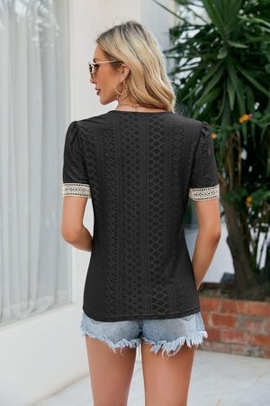 Classy Not Trashy Short Sleeve V Neck Blouse - MXSTUDIO.COM