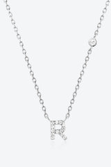 Classy Q To U Pendant 925 Sterling Silver Necklace-MXSTUDIO.COM