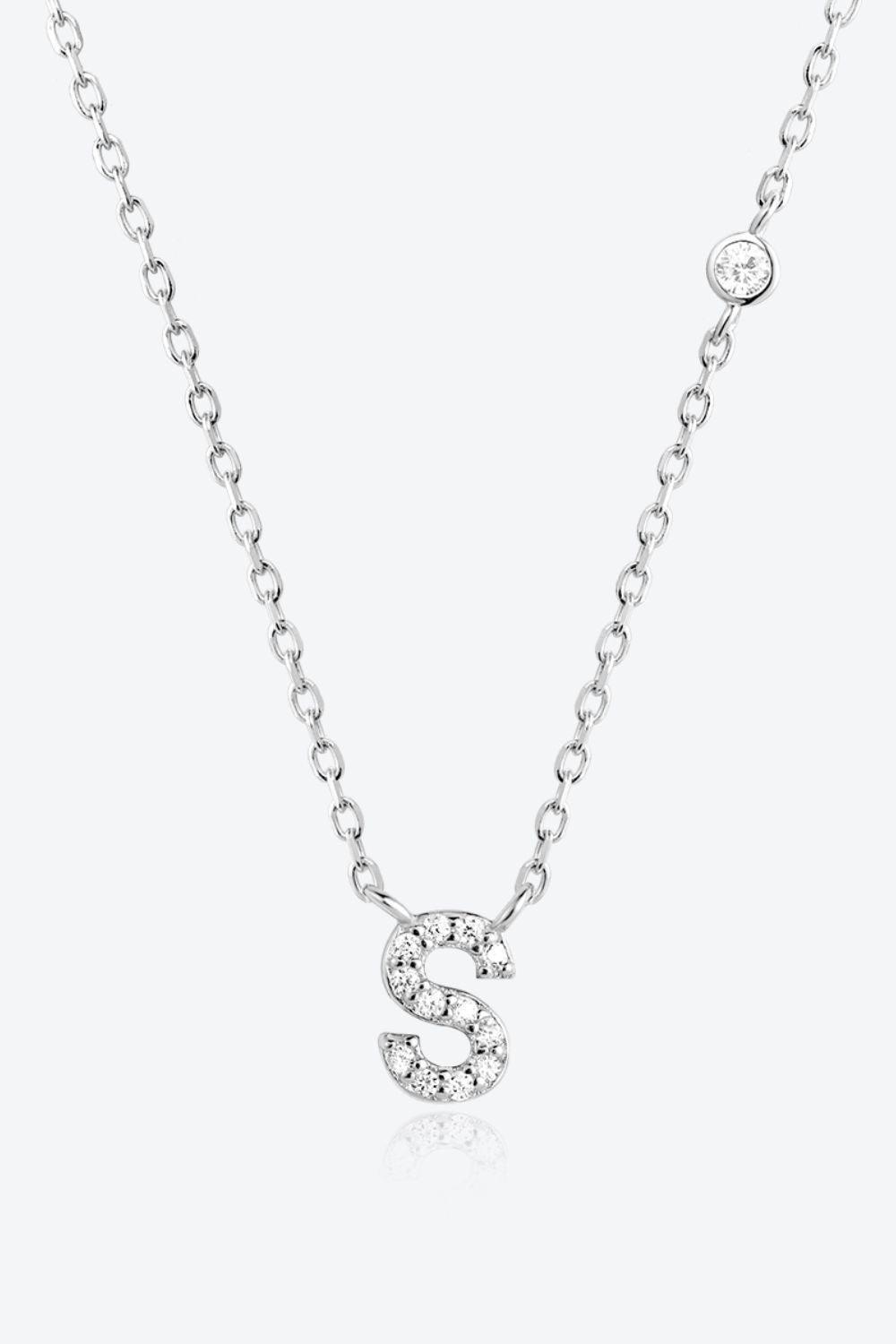 Classy Q To U Pendant 925 Sterling Silver Necklace-MXSTUDIO.COM