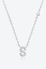 Classy Q To U Pendant 925 Sterling Silver Necklace-MXSTUDIO.COM