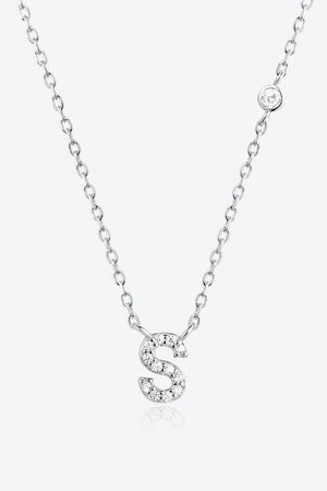 Classy Q To U Pendant 925 Sterling Silver Necklace-MXSTUDIO.COM