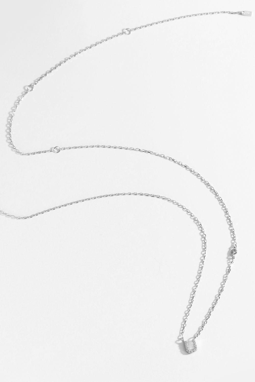 Classy Q To U Pendant 925 Sterling Silver Necklace-MXSTUDIO.COM