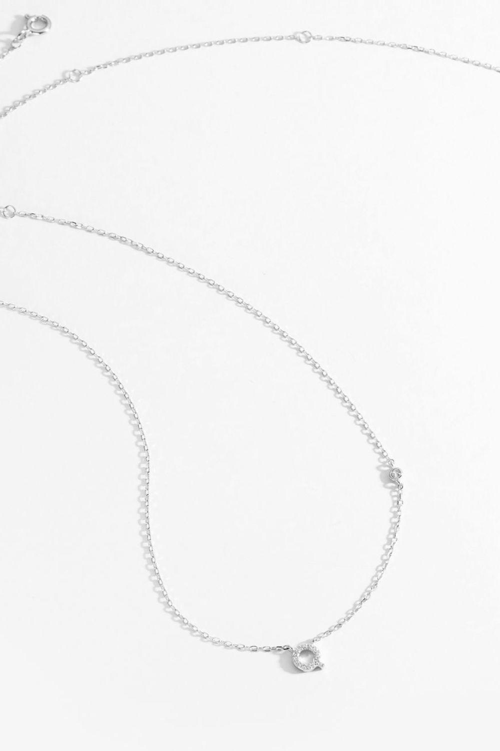 Classy Q To U Pendant 925 Sterling Silver Necklace-MXSTUDIO.COM