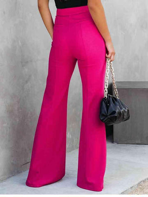 Classy Retro High Waist Slit Flare Pants - MXSTUDIO.COM