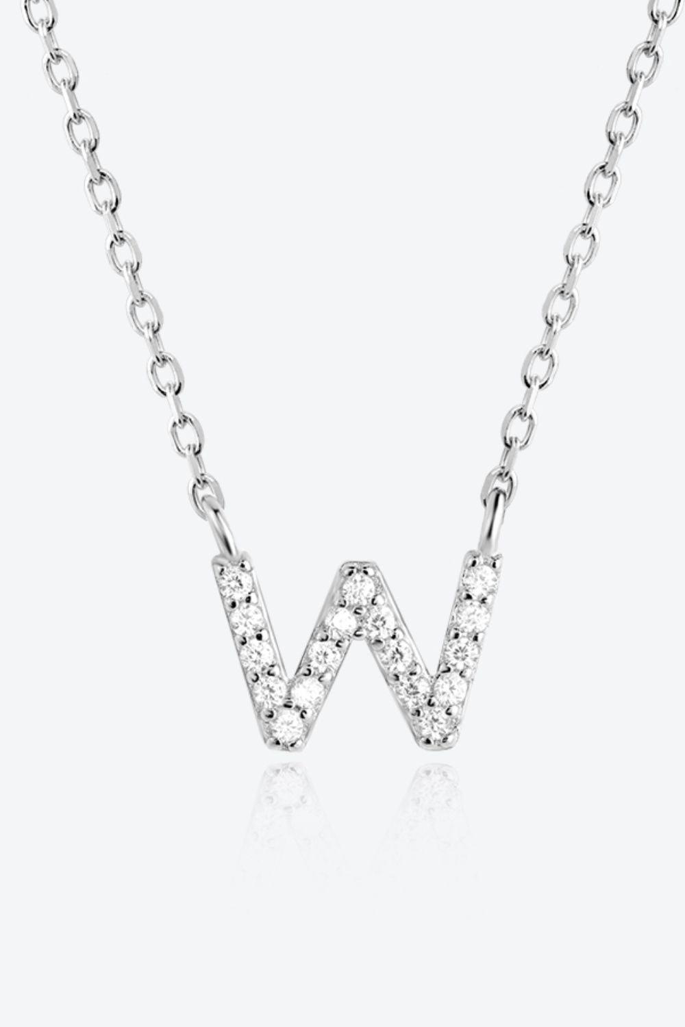 Classy V To Z Pendant 925 Sterling Silver Necklace-MXSTUDIO.COM