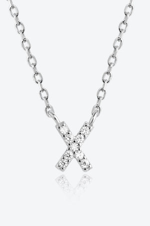 Classy V To Z Pendant 925 Sterling Silver Necklace-MXSTUDIO.COM