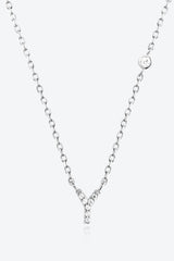 Classy V To Z Pendant 925 Sterling Silver Necklace-MXSTUDIO.COM