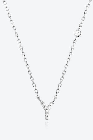 Classy V To Z Pendant 925 Sterling Silver Necklace-MXSTUDIO.COM