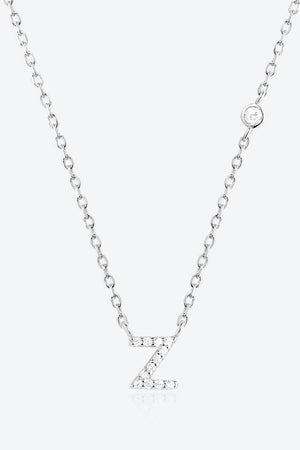 Classy V To Z Pendant 925 Sterling Silver Necklace-MXSTUDIO.COM