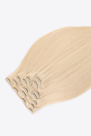 Clip-in Indian Human Hair Extensions Blonde 16" - MXSTUDIO.COM