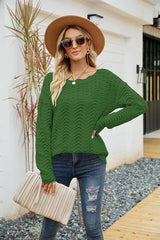 Cold Comfort Crew Neck Open Knit Sweater - MXSTUDIO.COM