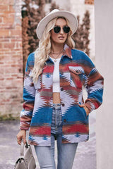 Cold Day Aura Button Front Geometric Jacket - MXSTUDIO.COM