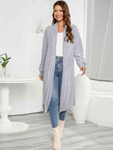 Cold Protection Open Front Duster Cardigan - MXSTUDIO.COM