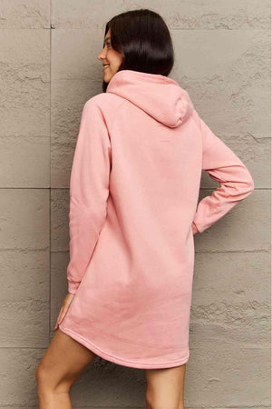 Cold Weather Chic Long Sleeve Hooded Mini Dress - MXSTUDIO.COM