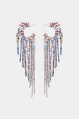 Comfortable Fringed Rhinestone Dangle Earrings-MXSTUDIO.COM