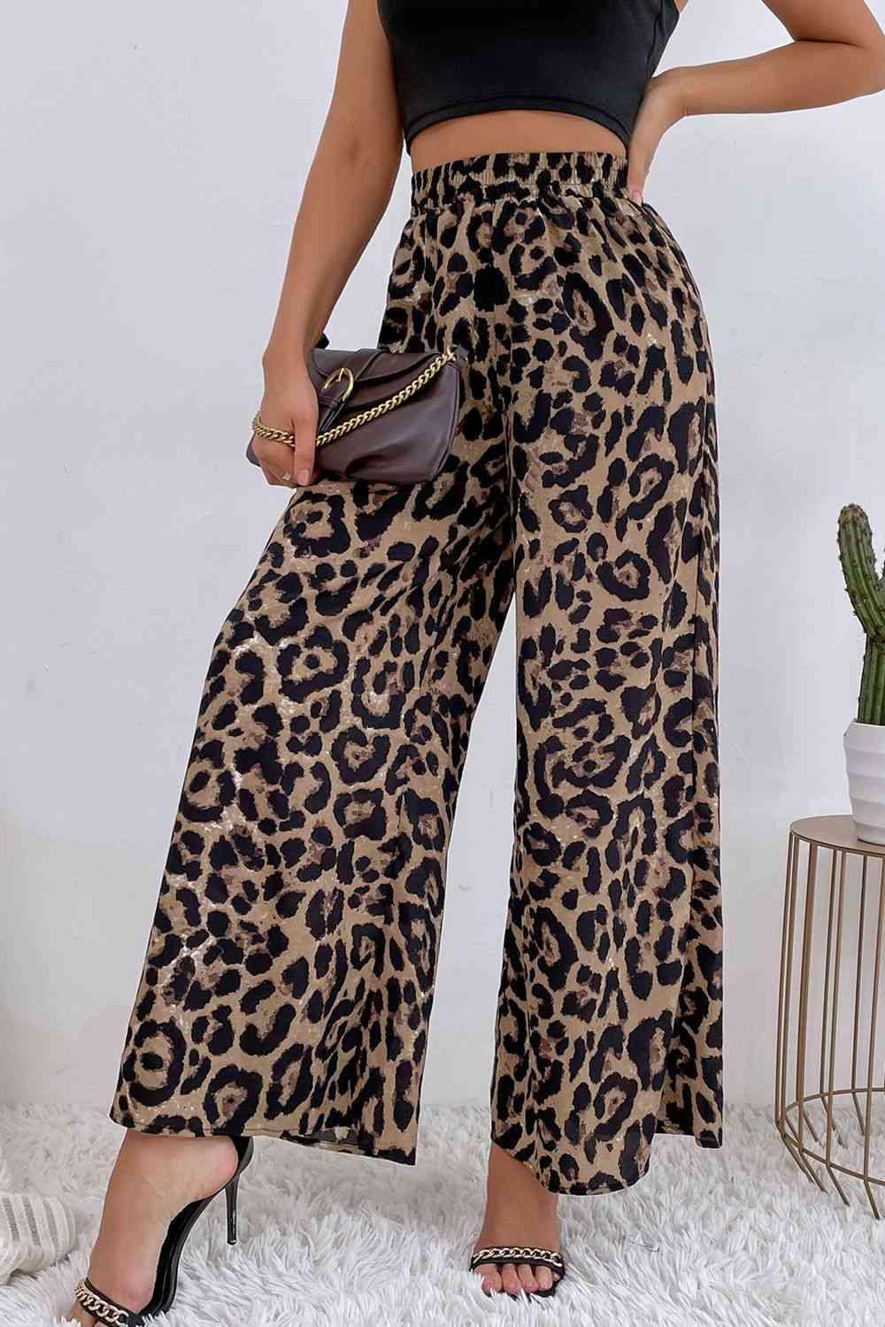 Comfortably Stylish Elastic Waist Wide Leg Pants - MXSTUDIO.COM