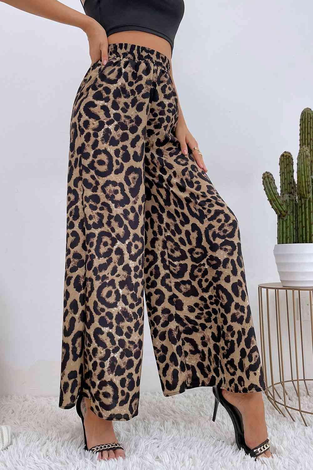 Comfortably Stylish Elastic Waist Wide Leg Pants - MXSTUDIO.COM