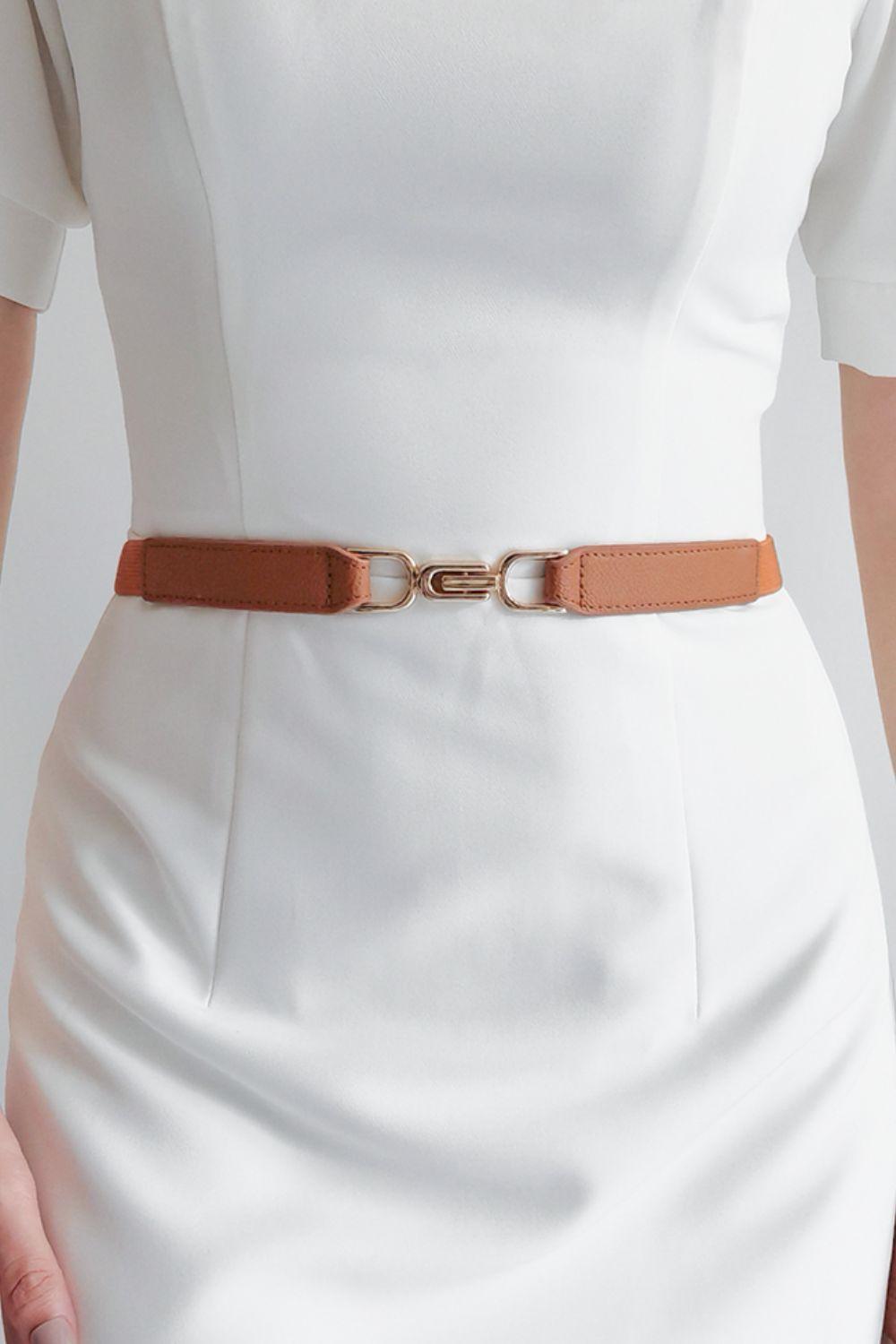 Comforting Alloy Buckle Women Elastic Waist Belt - MXSTUDIO.COM