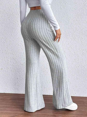 Comfy All Day High Waist Wide Leg Ribbed Pants - MXSTUDIO.COM