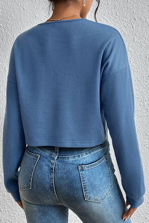 Comfy Chic Knitted Long Sleeve Crop Top - MXSTUDIO.COM