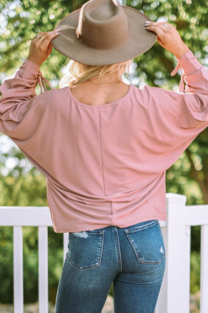 Comfy Chic Long Sleeve Dolman Sleeve Blouse - MXSTUDIO.COM